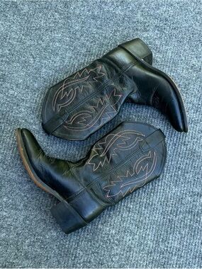 Vintage Leather Cowboy Boots